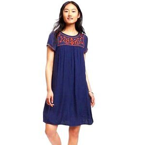 Old Navy Embroidered Yoke Shift Dress Size M